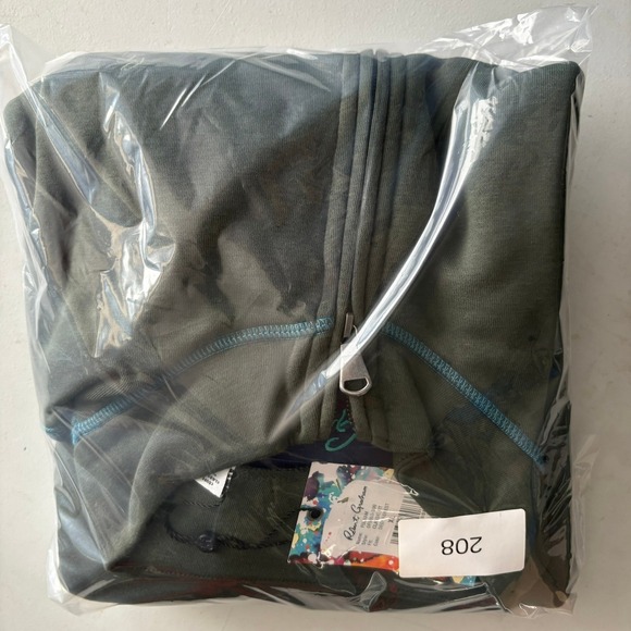 Robert Graham Mens Fulham Quarter Zip Sweatshirt Classic Fit Deep Forest GreenXL - Picture 11 of 11